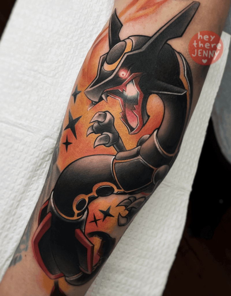 Rayquaza Shiny Hoenn Pokémon Tattoo