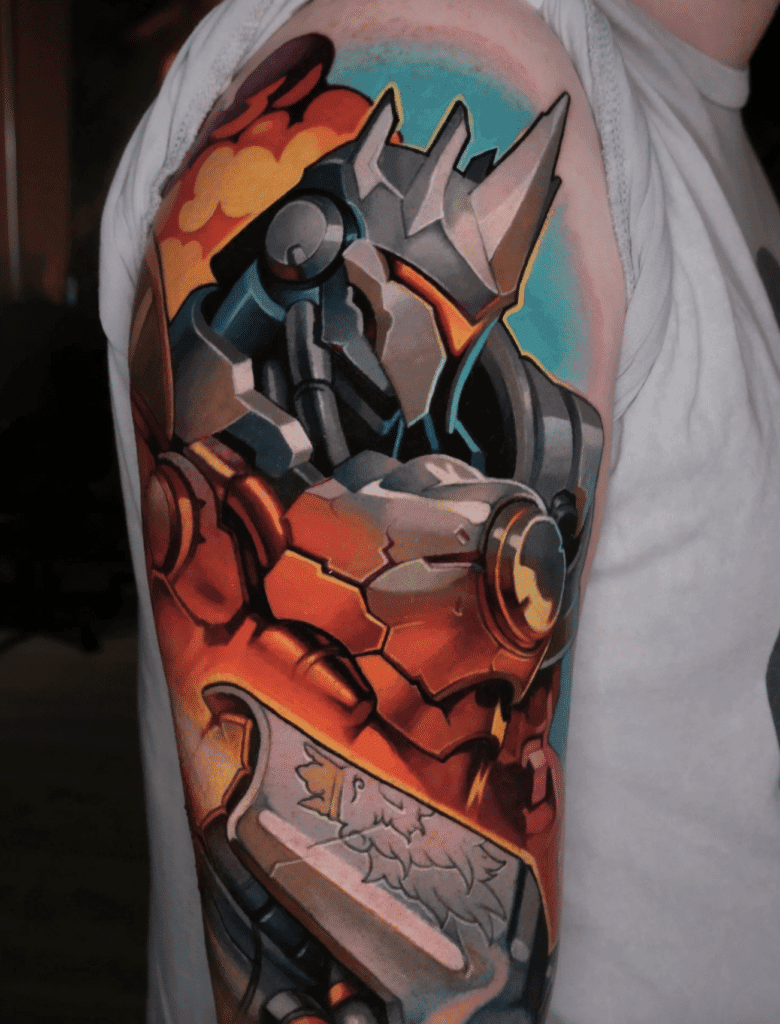 Reinhardt Colour Overwatch Tattoo