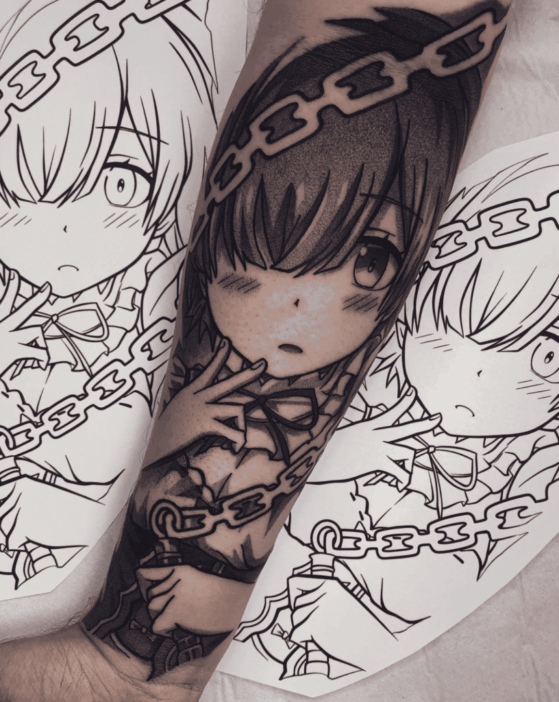Rem Blush Re Zero Tattoo
