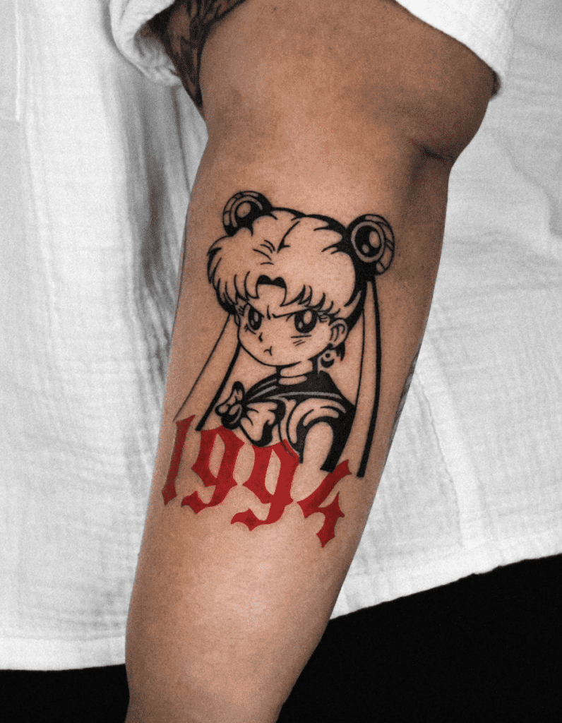 Sailor Moon Anime Tattoo