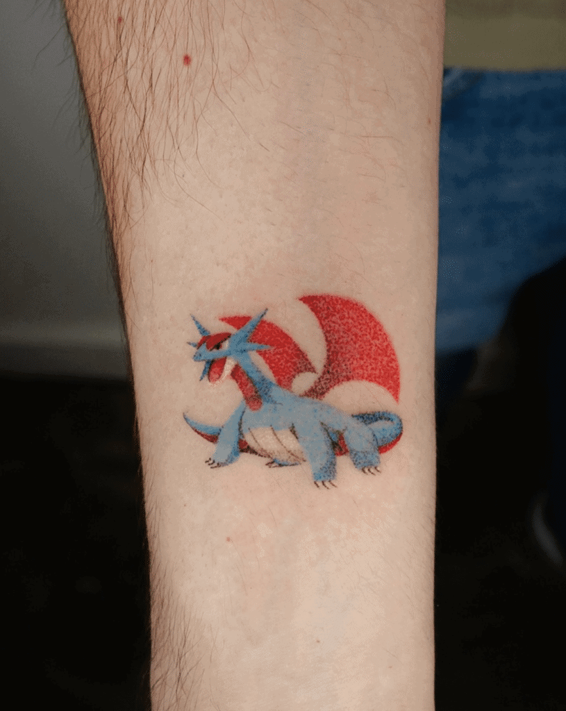 Salamence Small Hoenn Pokémon Tattoo