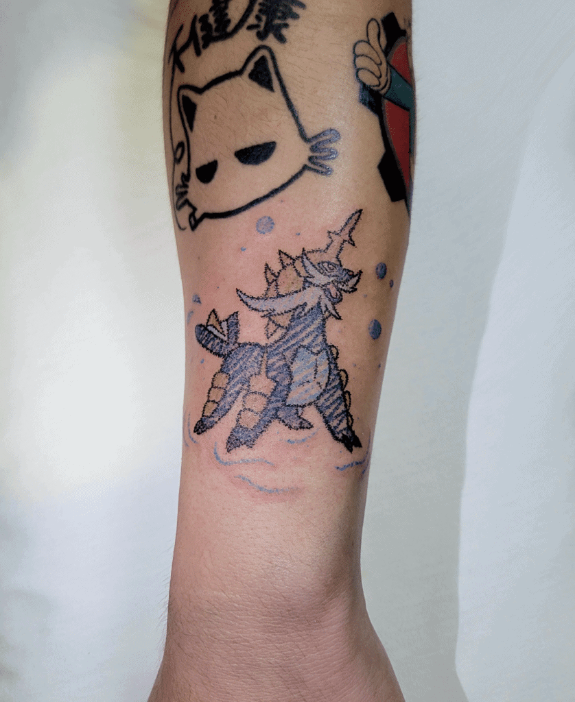 Samurott Sketch Unova Pokémon Tattoo