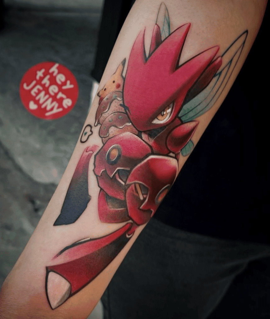 Scizor Johto Pokémon Tattoo