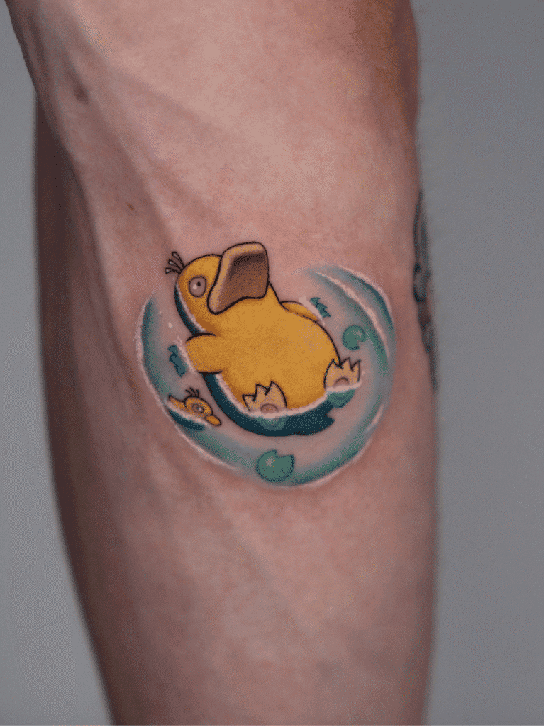 Psyduck Lazy Johto Pokémon Tattoo