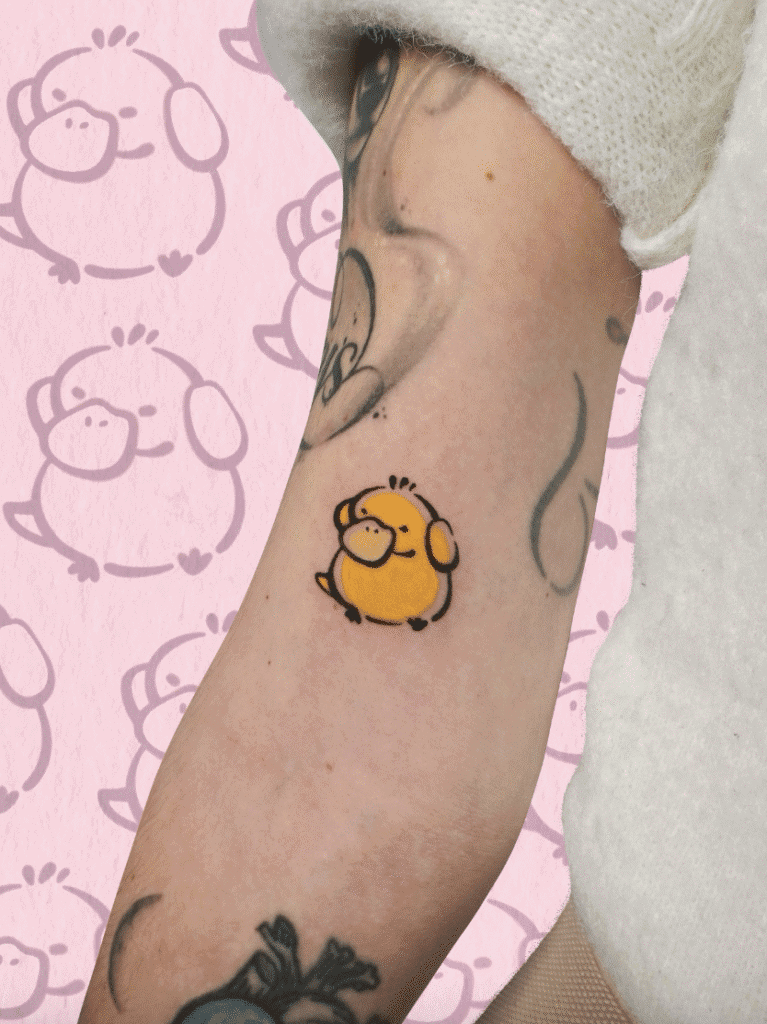 Psyduck Cute Johto Pokémon Tattoo