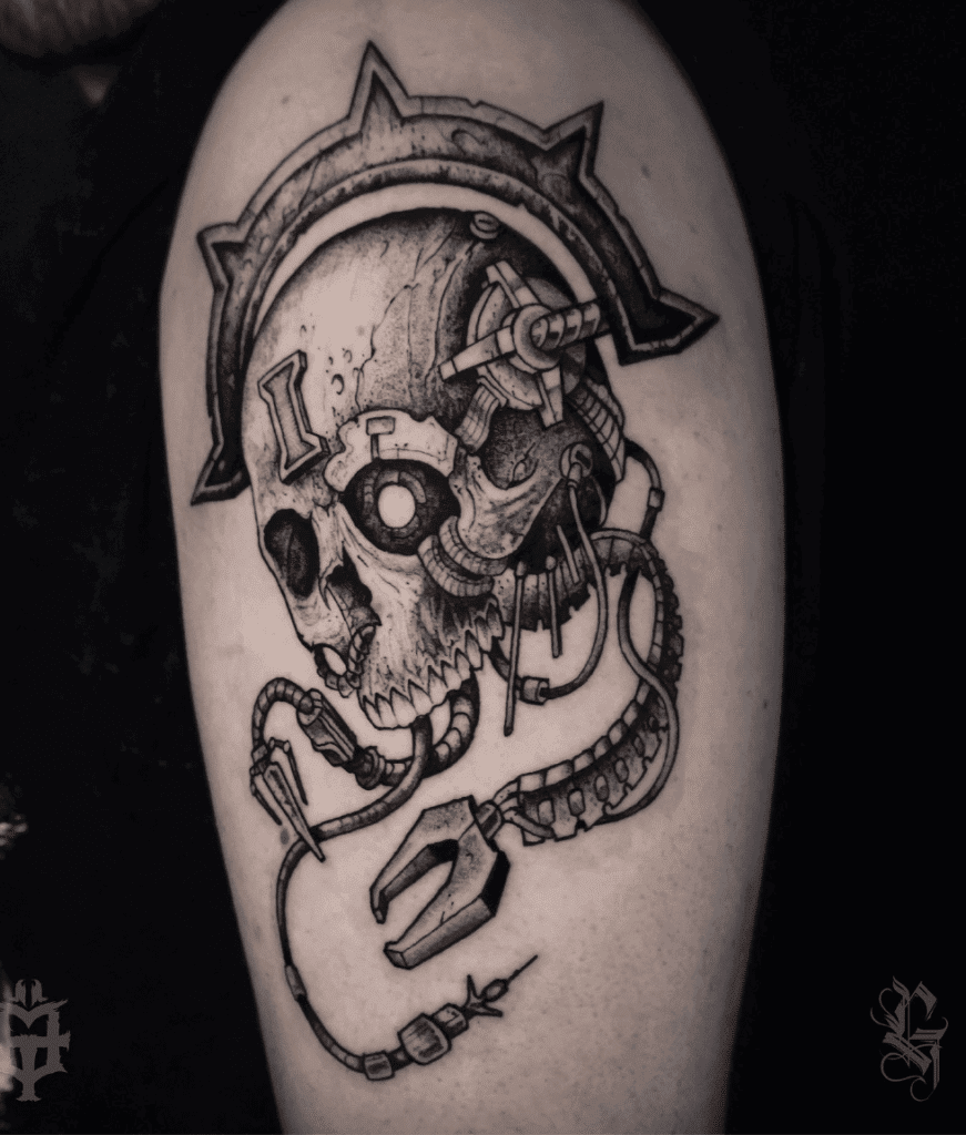 Servo Skull Warhammer 40k Tattoo