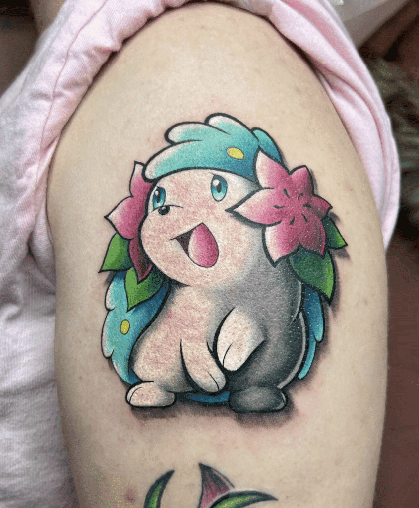 Shaymin Classic Sinnoh Pokémon Tattoo