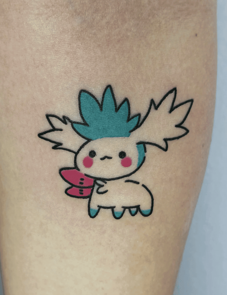 Shaymin Cute Sinnoh Pokémon Tattoo