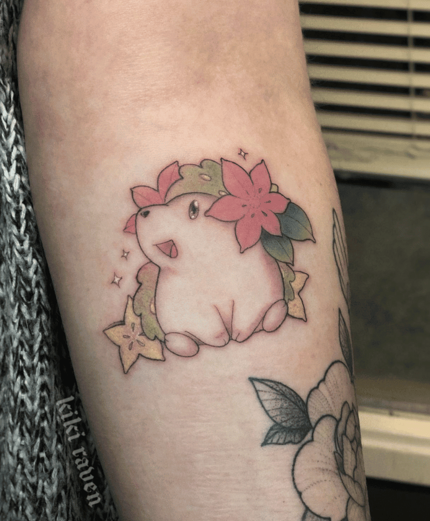 Shaymin Sinnoh Pokémon Tattoo