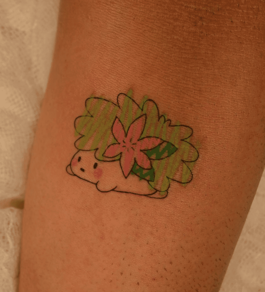 Shaymin Sketch Sinnoh Pokémon Tattoo