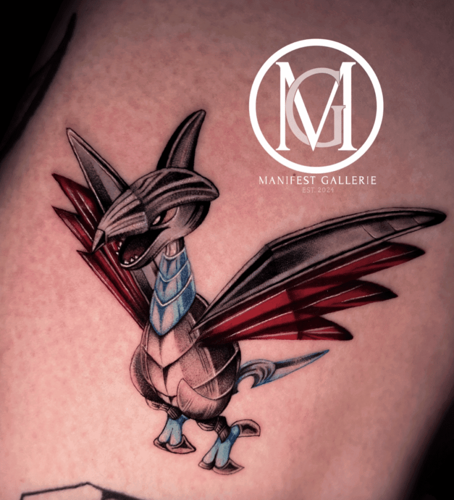 Skarmory Johto Pokémon Tattoo