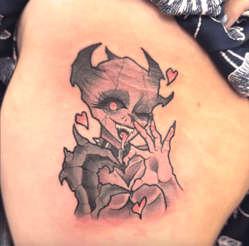 Slaanesh Cute Warhammer 40k Tattoo