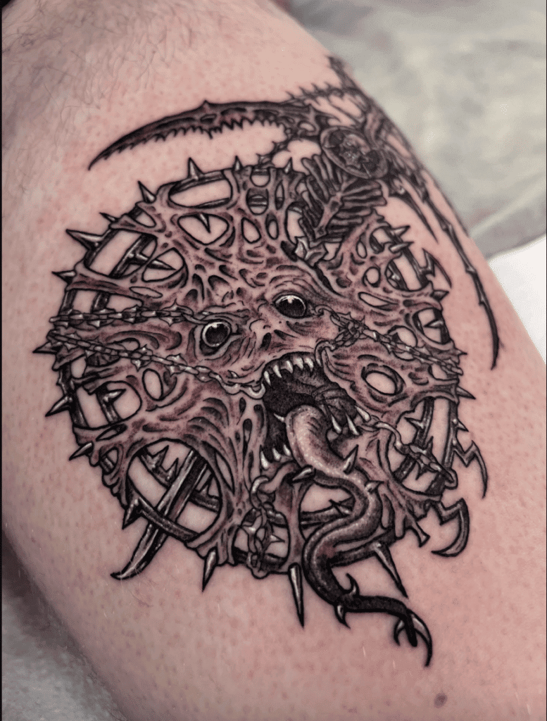 Slaanesh Symbol Warhammer 40k Tattoo