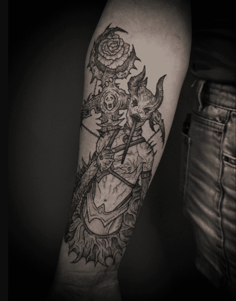 Slaanesh Warhammer 40k Tattoo