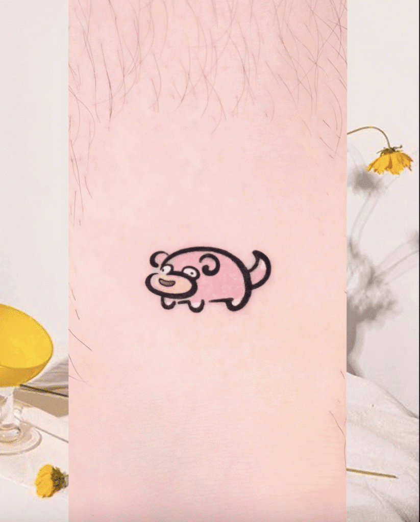 Slowpoke Cute Johto Pokémon Tattoo