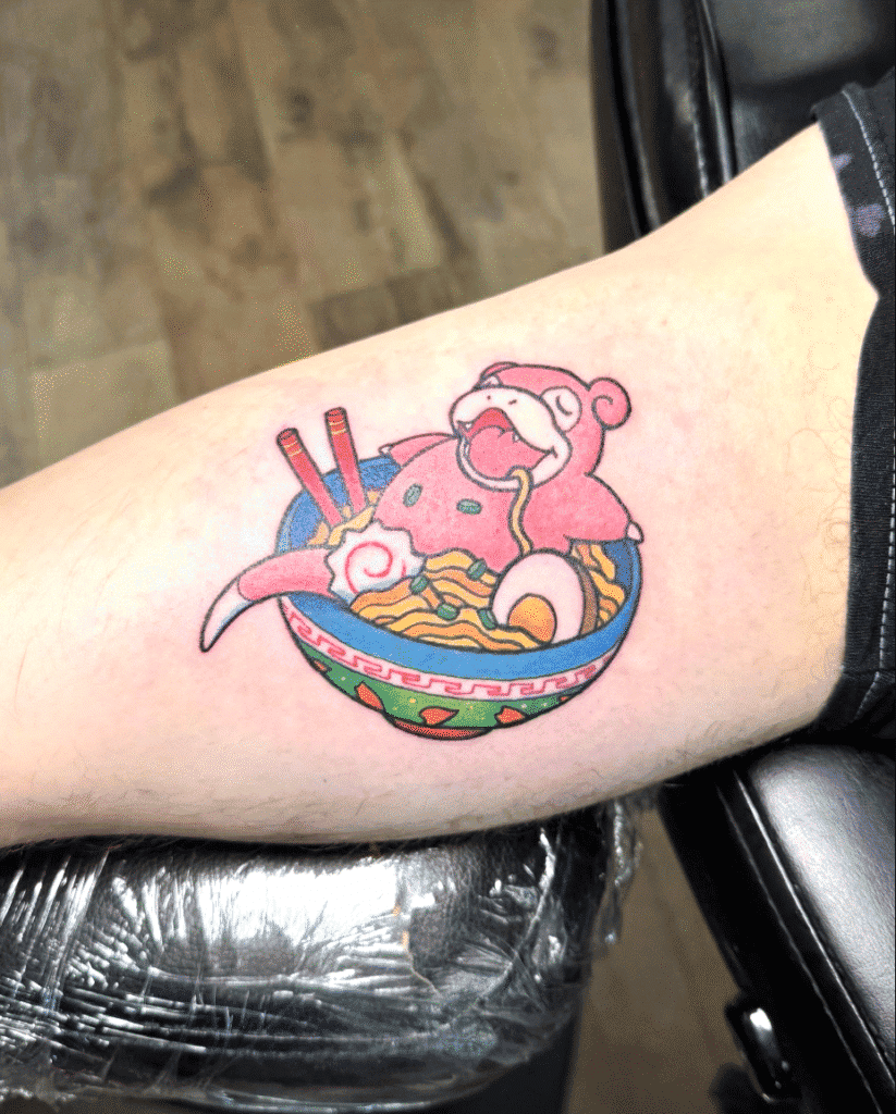 Slowpoke Food Johto Pokémon Tattoo