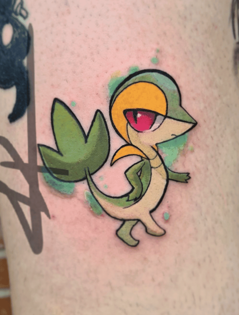 Snivy Arrogant Unova Pokémon Tattoo