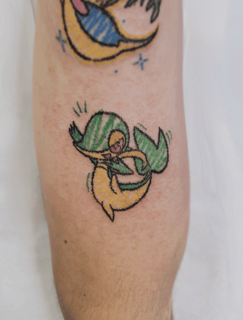 Snivy Sketch Unova Pokémon Tattoo