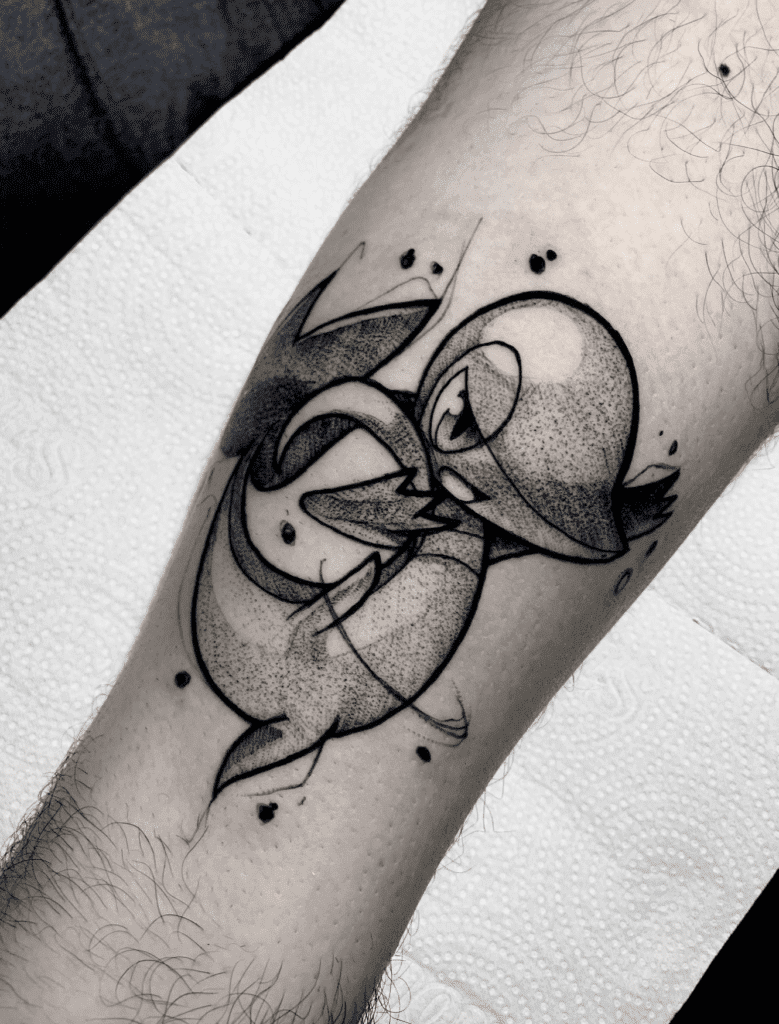 Snivy Style Unova Pokémon Tattoo