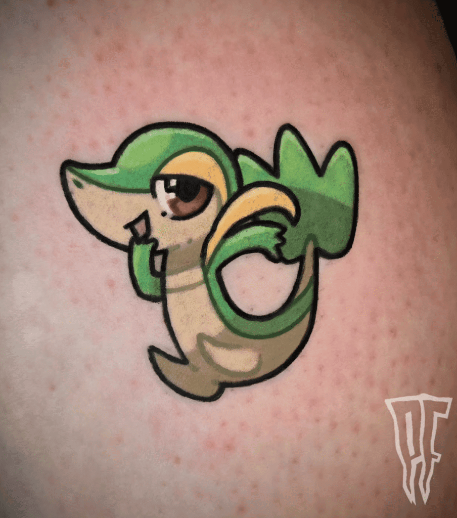 Snivy Unova Pokémon Tattoo
