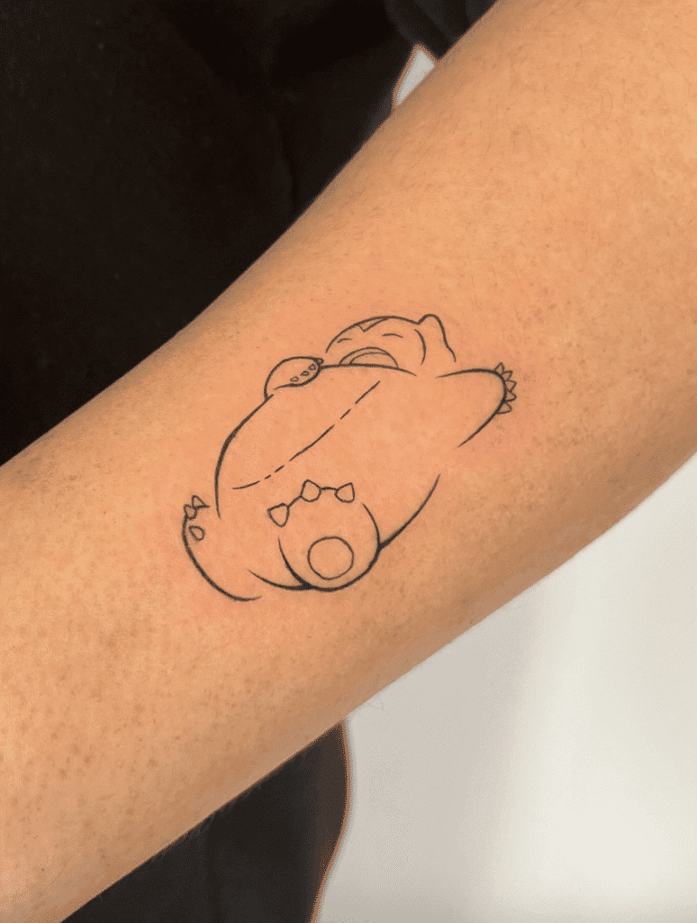 Snorlax Clear Johto Pokémon Tattoo