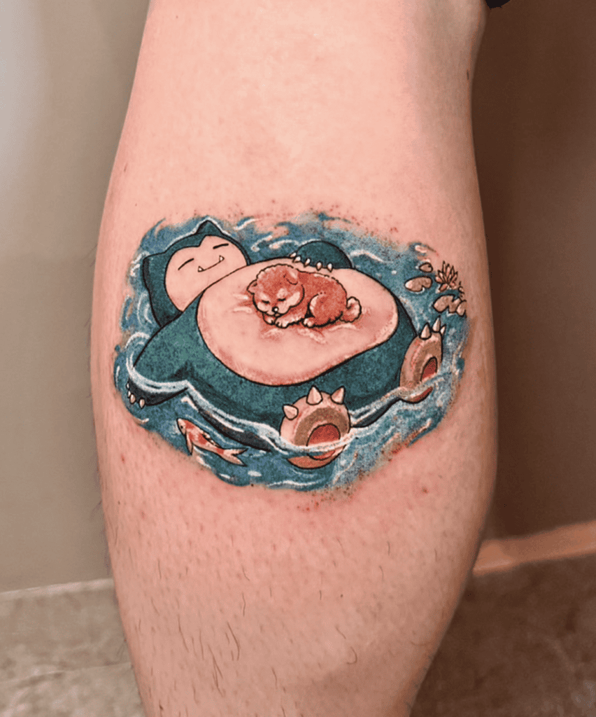Snorlax Float Kanto Pokémon Tattoo