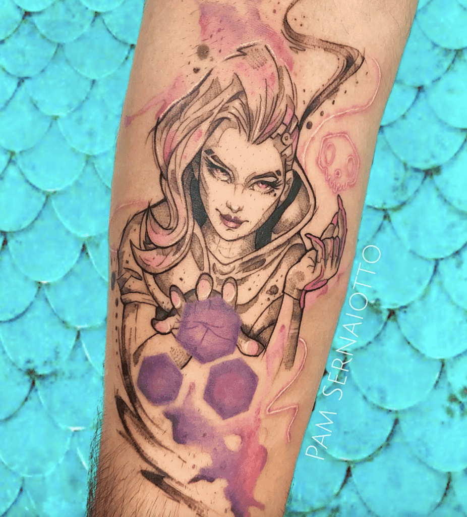 Sombra Cool Overwatch Tattoo