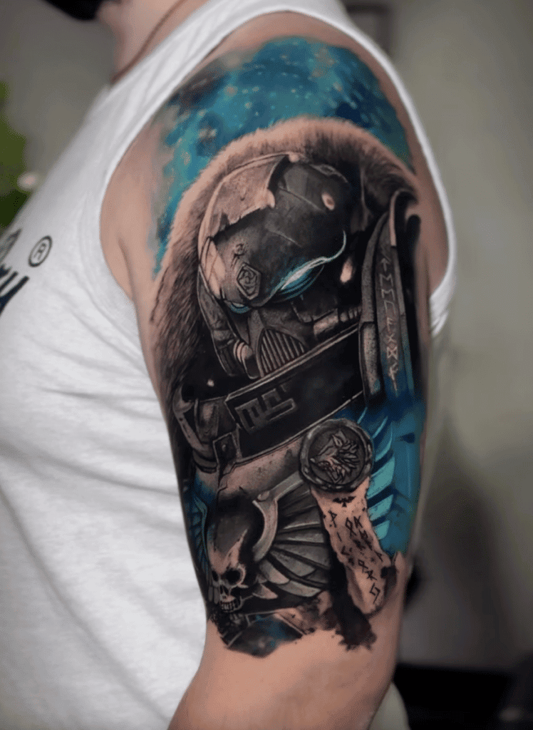 Space Marine Space Warhammer 40k Tattoo