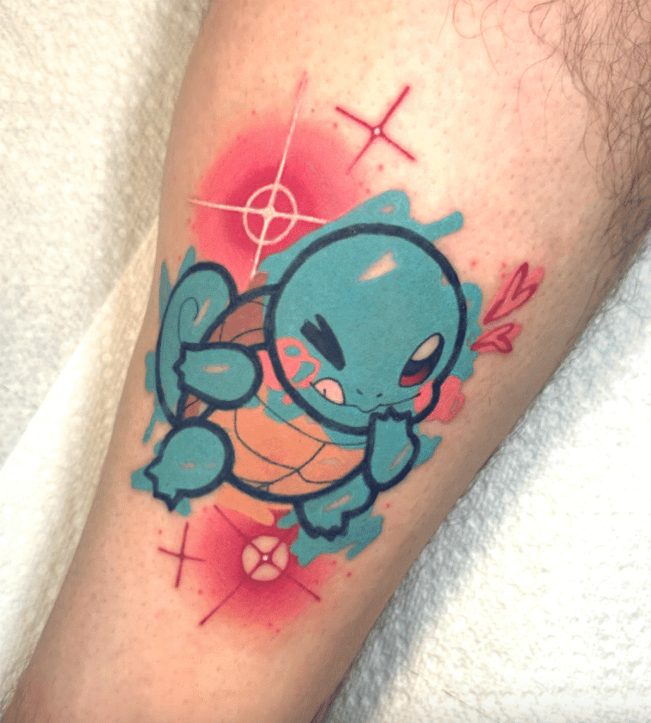 Squirtle Cute Johto Pokémon Tattoo