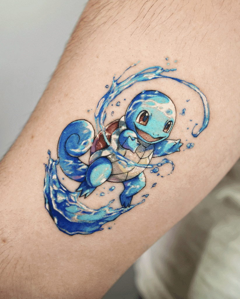 Squirtle Johto Pokémon Tattoo