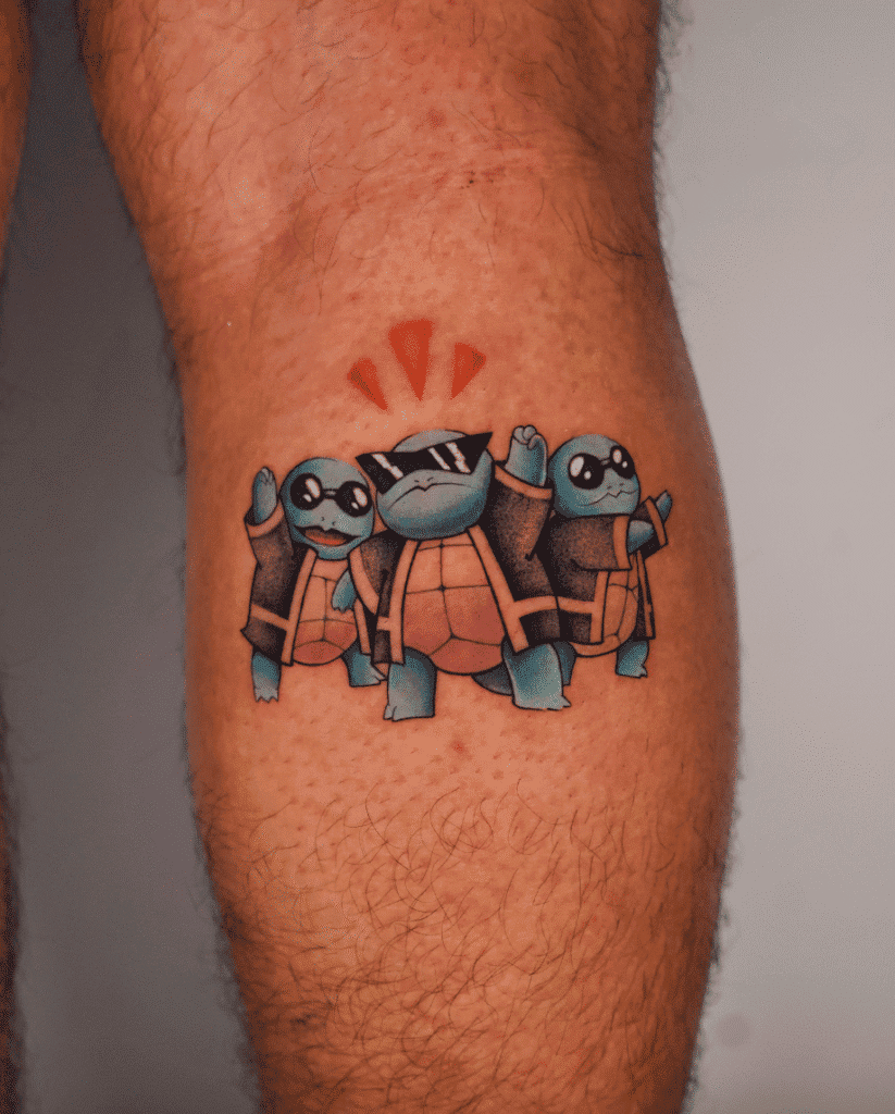 Squirtle Squad Johto Pokémon Tattoo
