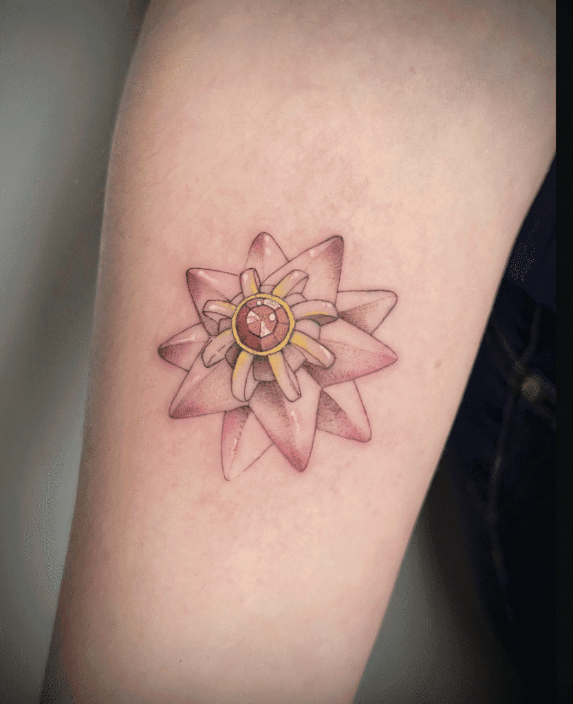 Starmie Pink Johto Pokémon Tattoo