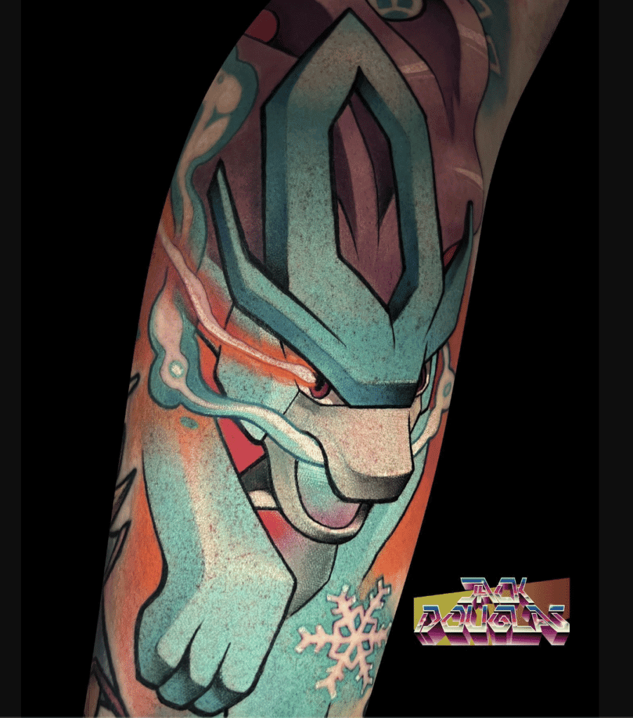 Suicune Johto Pokémon Tattoo