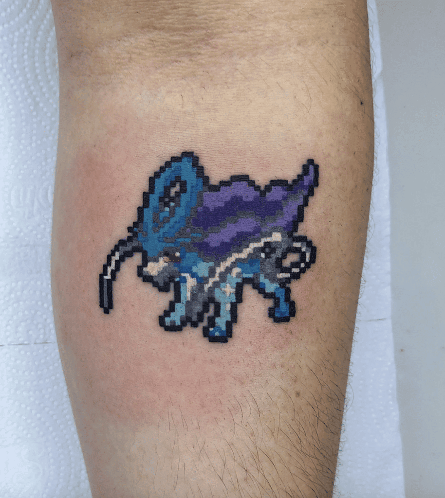 Suicune Sprite Johto Pokémon Tattoo