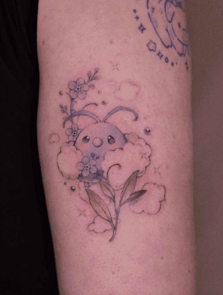 Swablu Flower Hoenn Tattoo