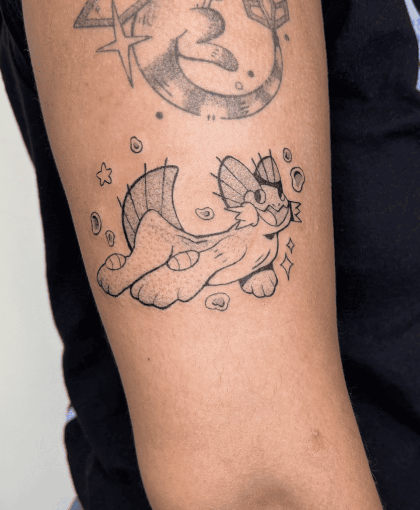 Swampert Cute Hoenn Pokémon Tattoo