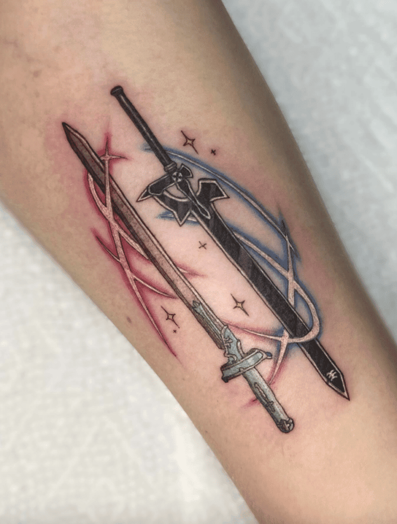 Sword Art Online Sword Anime Tattoo