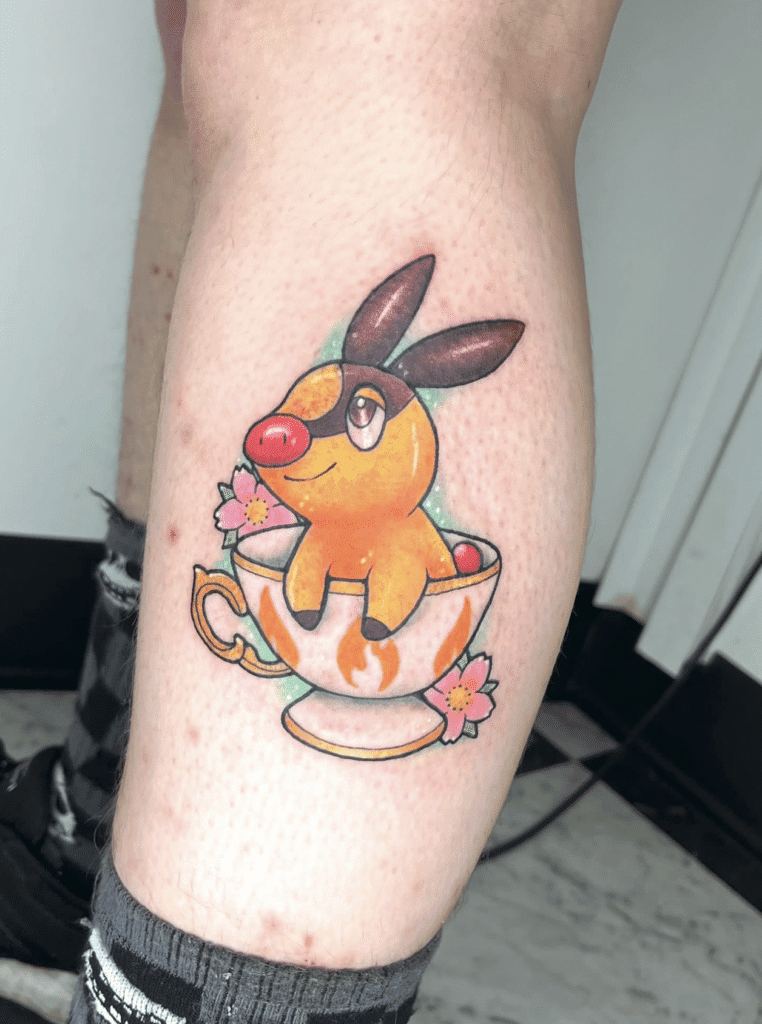 Tepig Cup Unova Pokémon Tattoo
