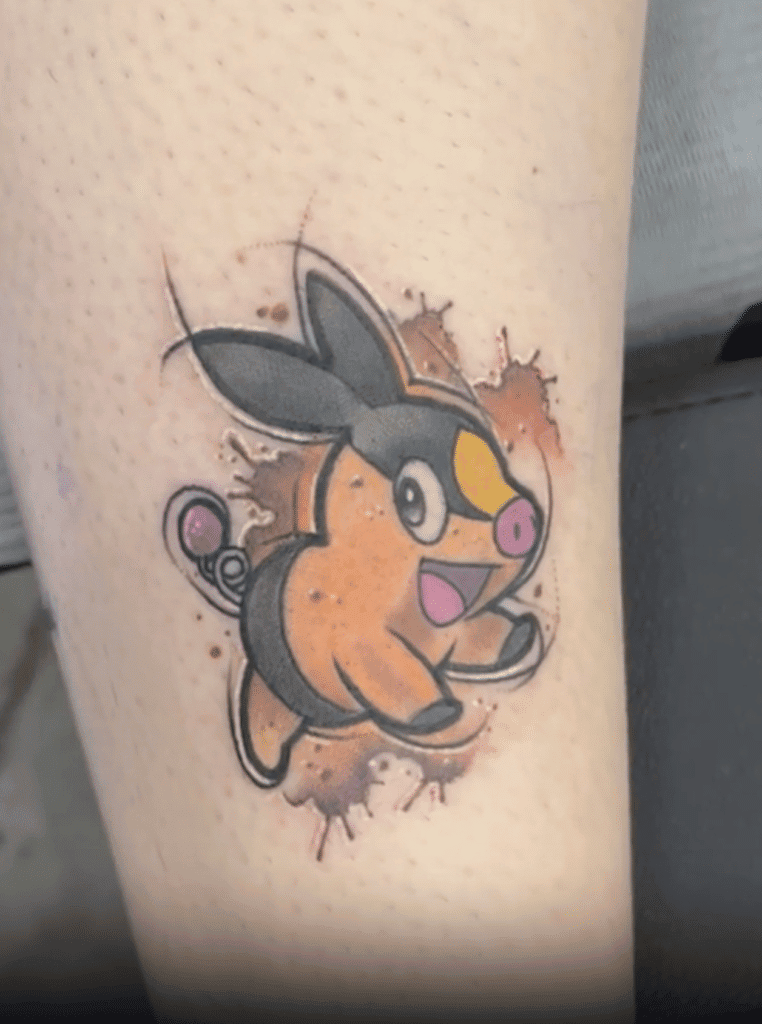 Tepig Happy Unova Pokémon Tattoo