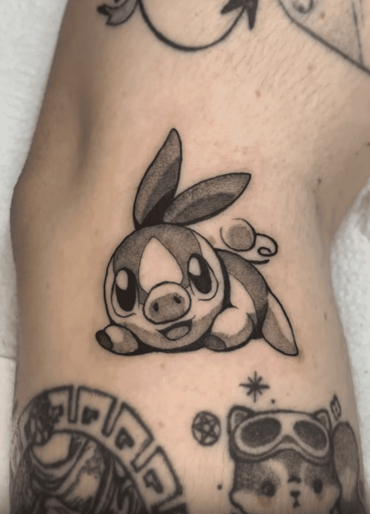 Tepig lay Unova Pokémon Tattoo