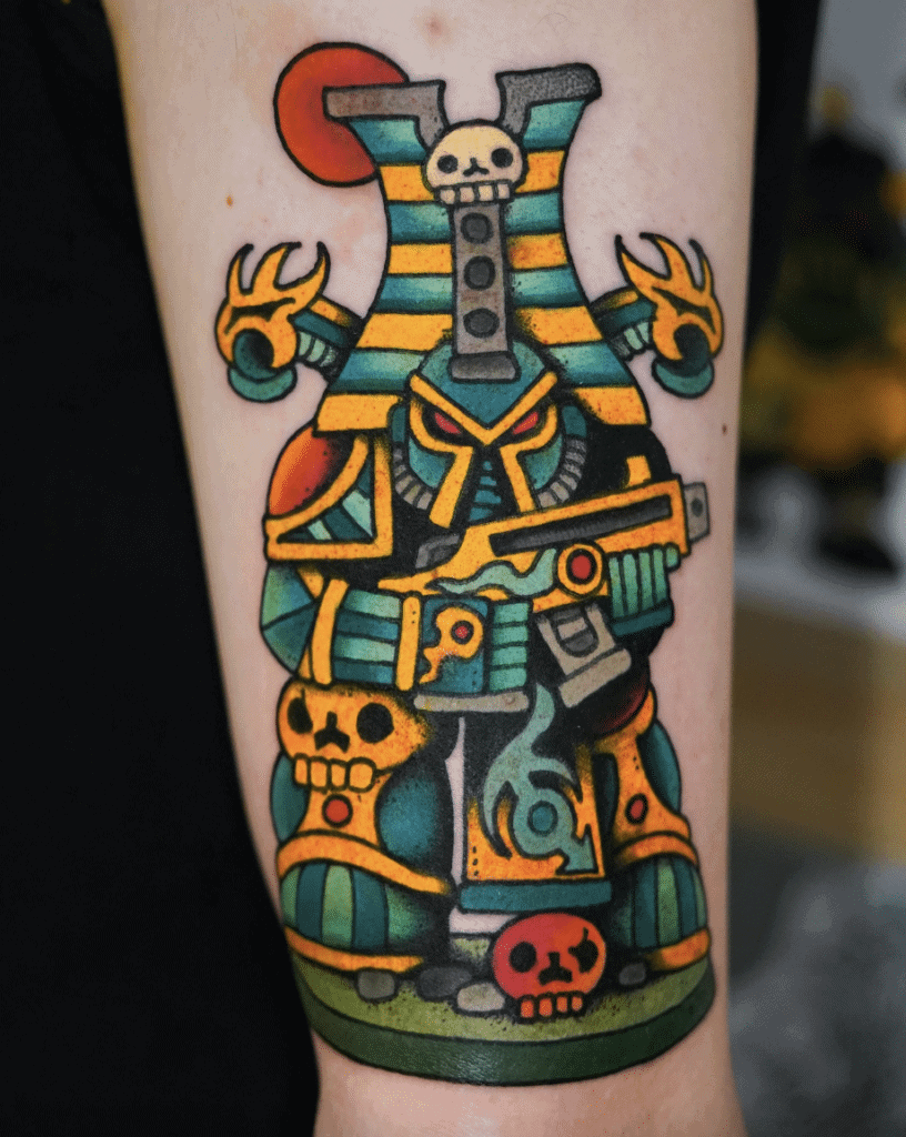 Thousand Sons of Chaos Soldier Warhammer 40k Tattoo