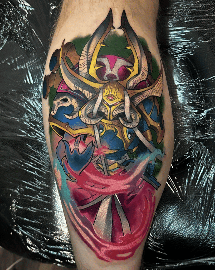 Thousand Sons of Chaos Wizard Warhammer 40k Tattoo