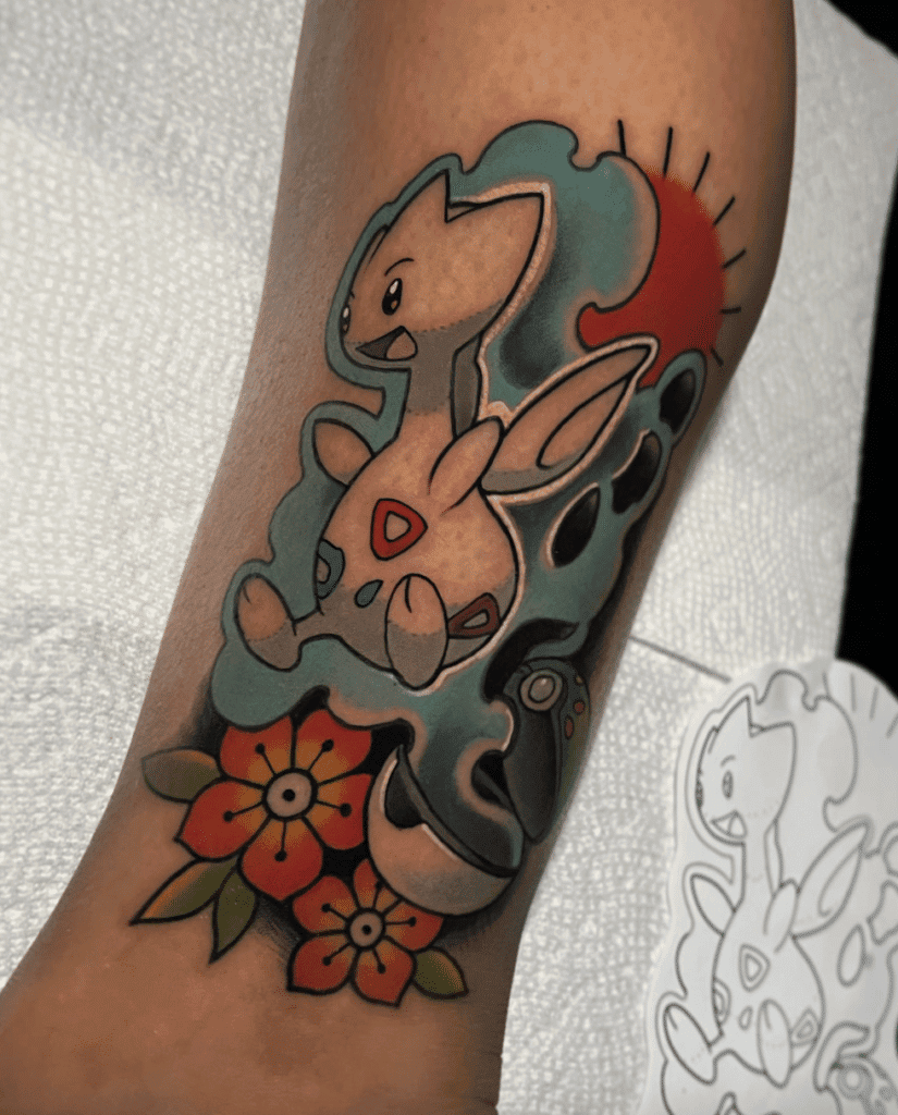 Togetic Ball Johto Pokémon Tattoo