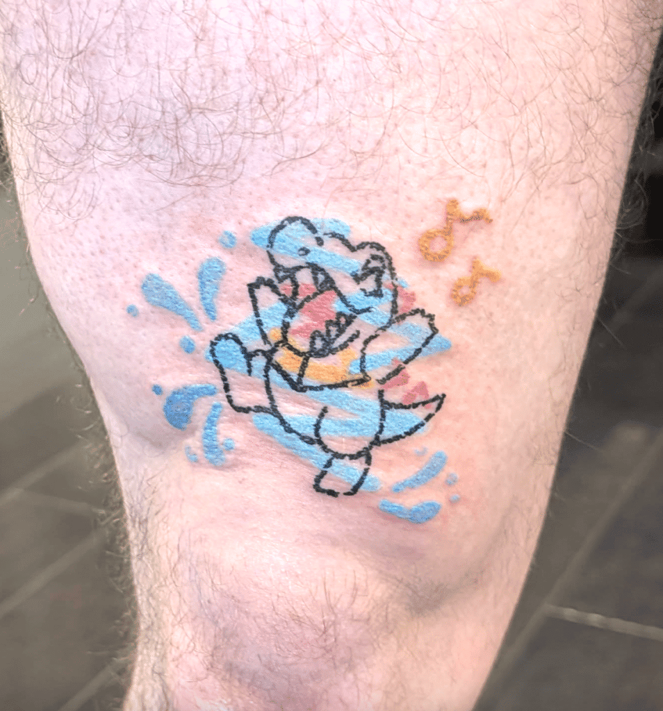 Totodile Cute Johto Pokémon Tattoo