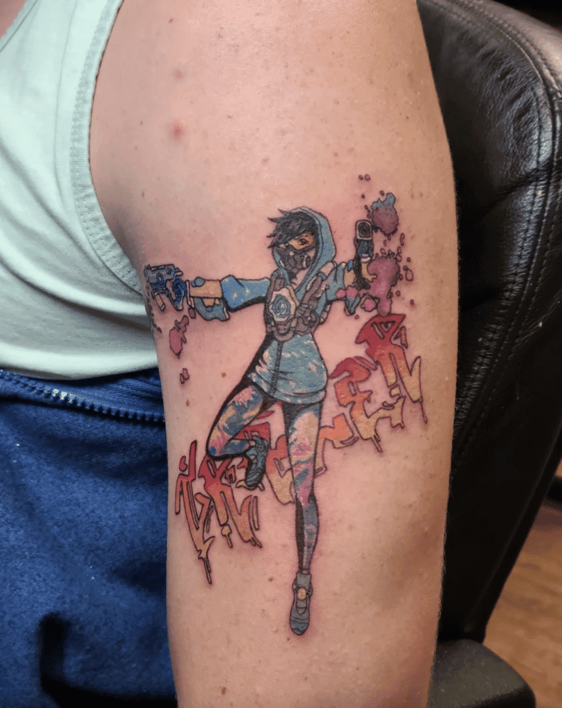 Tracer Paint Overwatch Tattoo