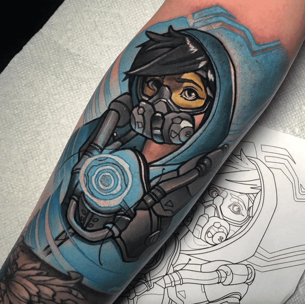 Tracer Spray Overwatch Tattoo