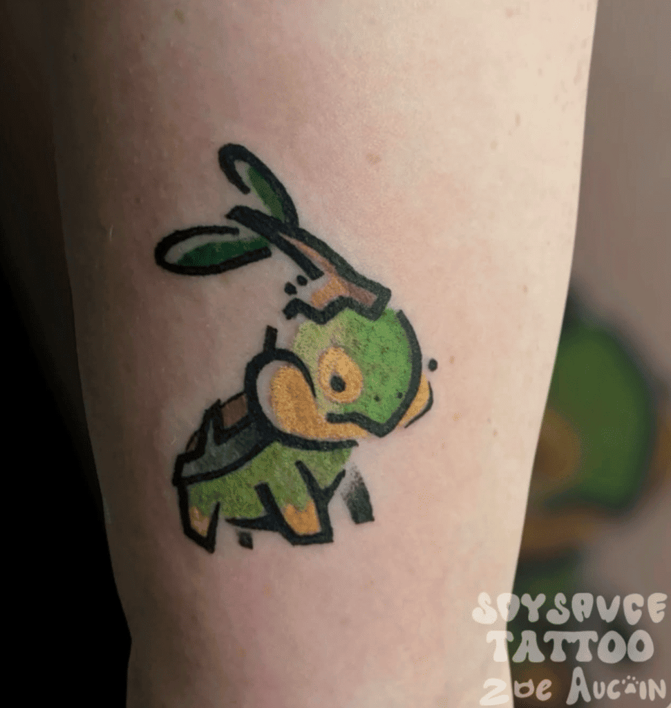 Turtwig Goofy Sinnoh Pokémon Tattoo