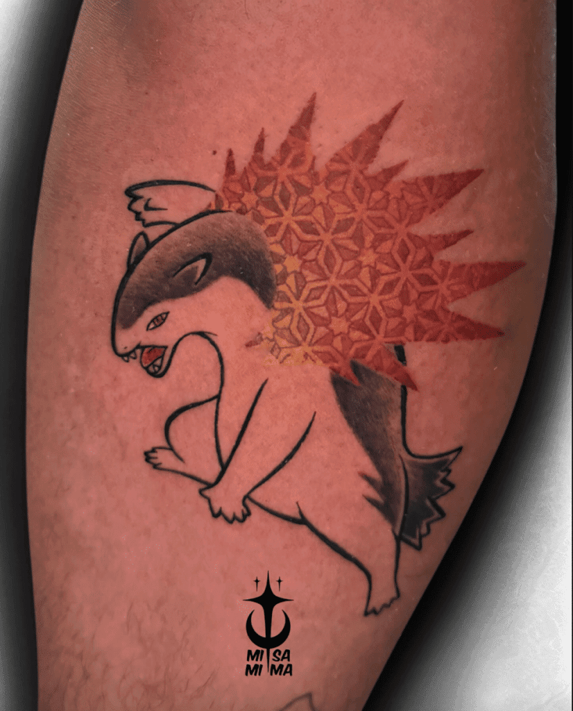 Typhlosion Flame Johto Pokémon Tattoo