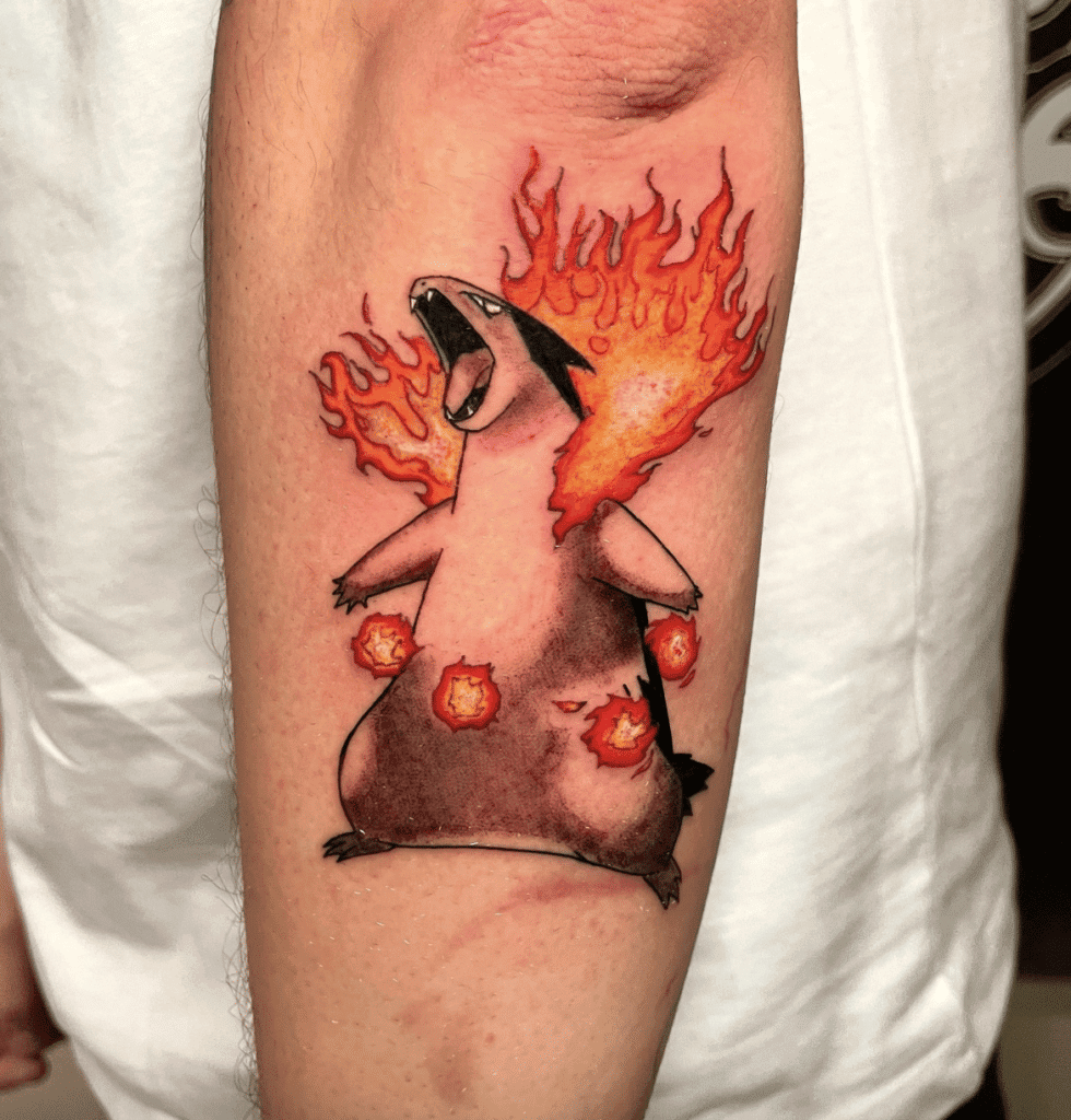 Typhlosion Johto Pokémon Tattoo