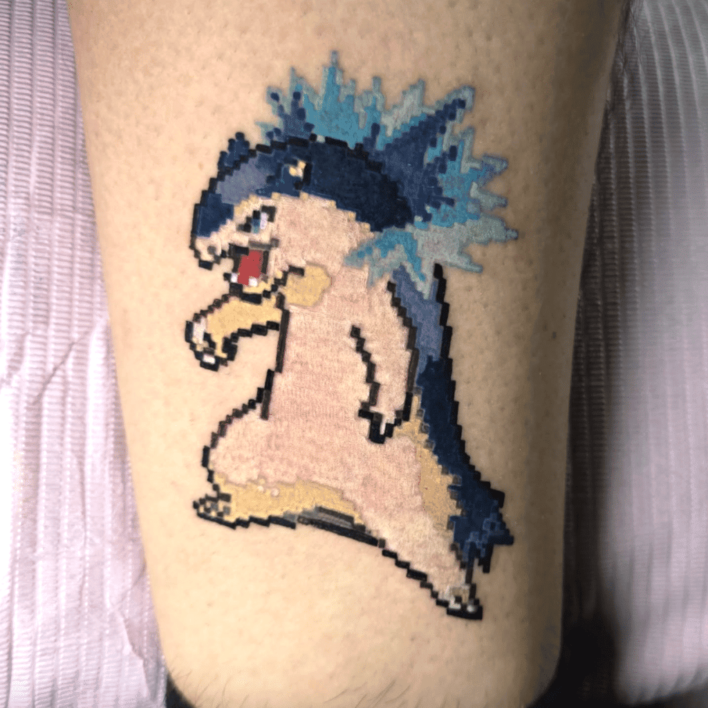 Typhlosion Shiny Sprite Johto Pokémon Tattoo